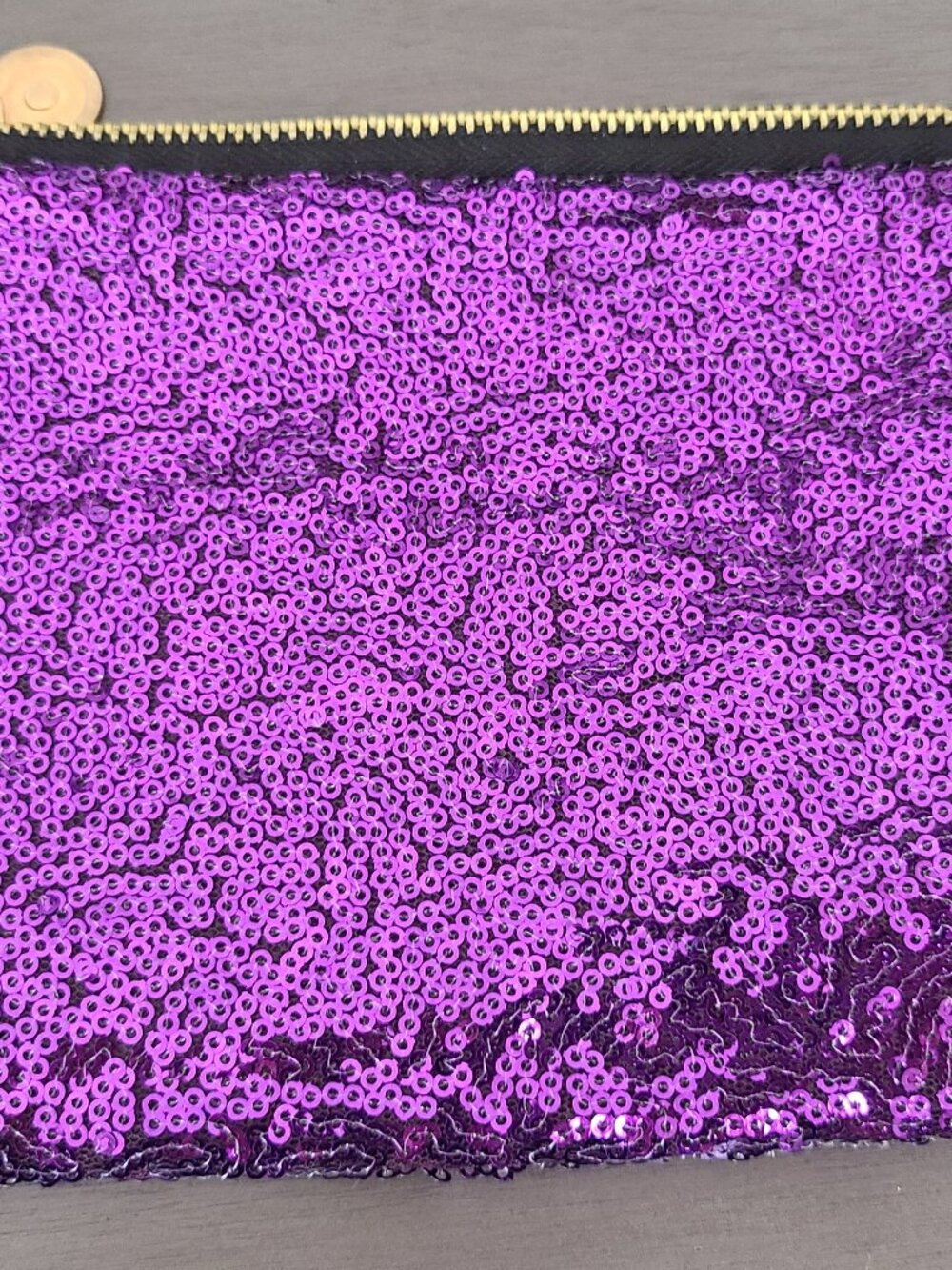 Purple Sequin Cosmetic Bag